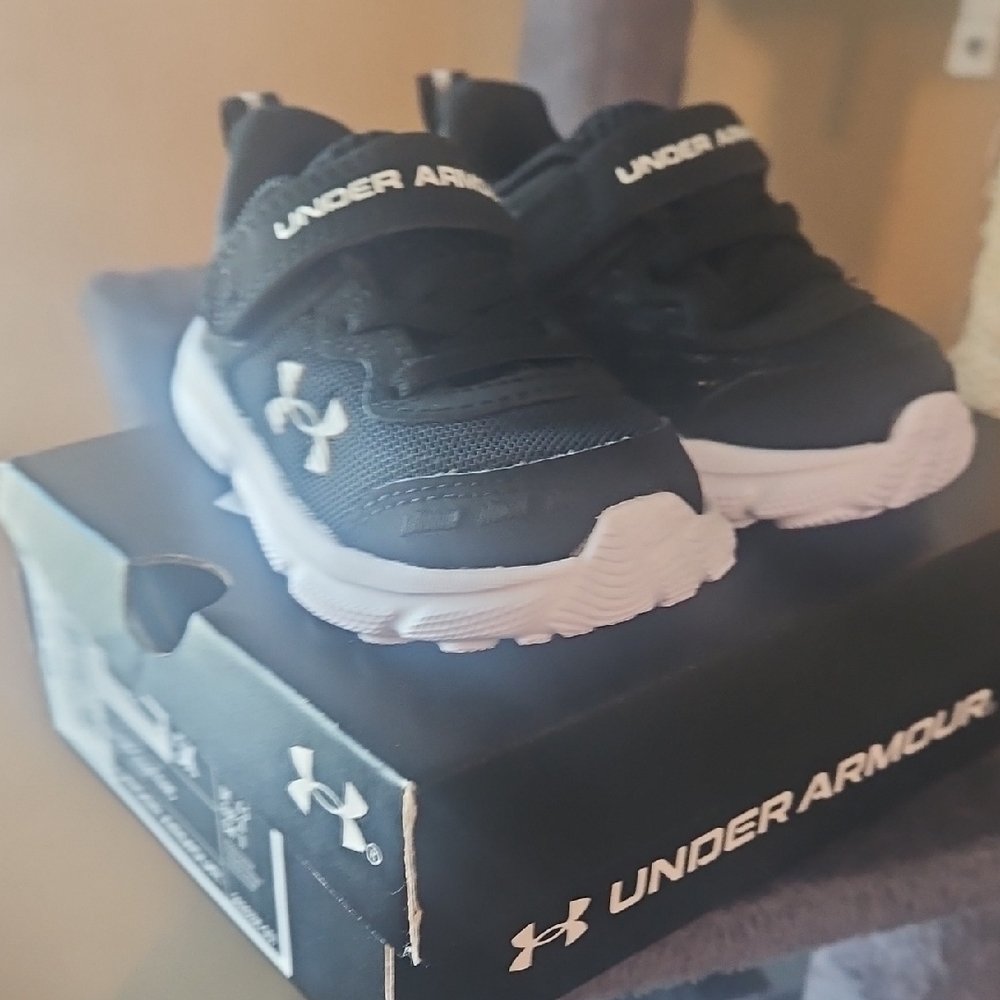 Under Armour Kids' Black and White Sneakers